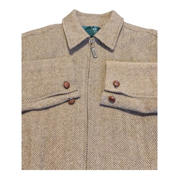 Ralph Lauren Women’s 10 Herringbone Lambswool Wool Blazer Jacket Coat Vintage - Picture 4 of 11